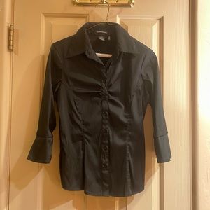 Ruched front stretch blouse